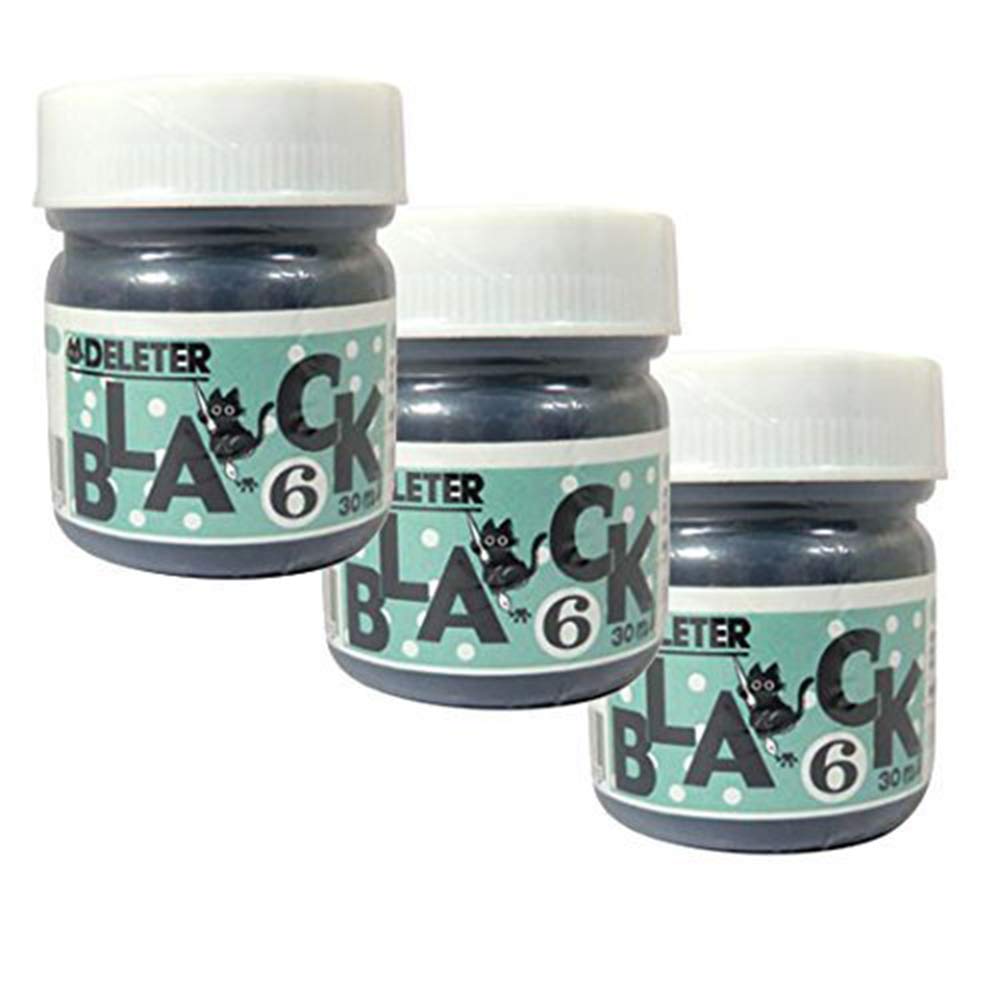 Deleter Manga Comic Ink - BLACK6 - 3pc Set for Professional Manga Artists & Comic Creators - Perfect for Inking, Sketching & Calligraphy