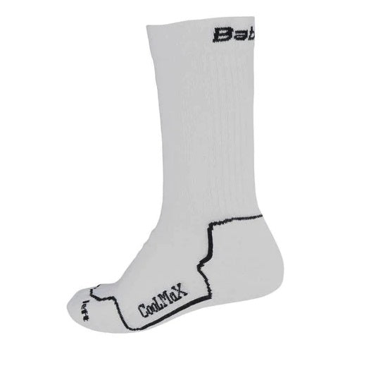 Babolat Team Single Socks with CoolMax Technology - Moisture Wicking Athletic Socks for Tennis & Badminton Players (White) - Perfect for Court Sports & Training Sessions
