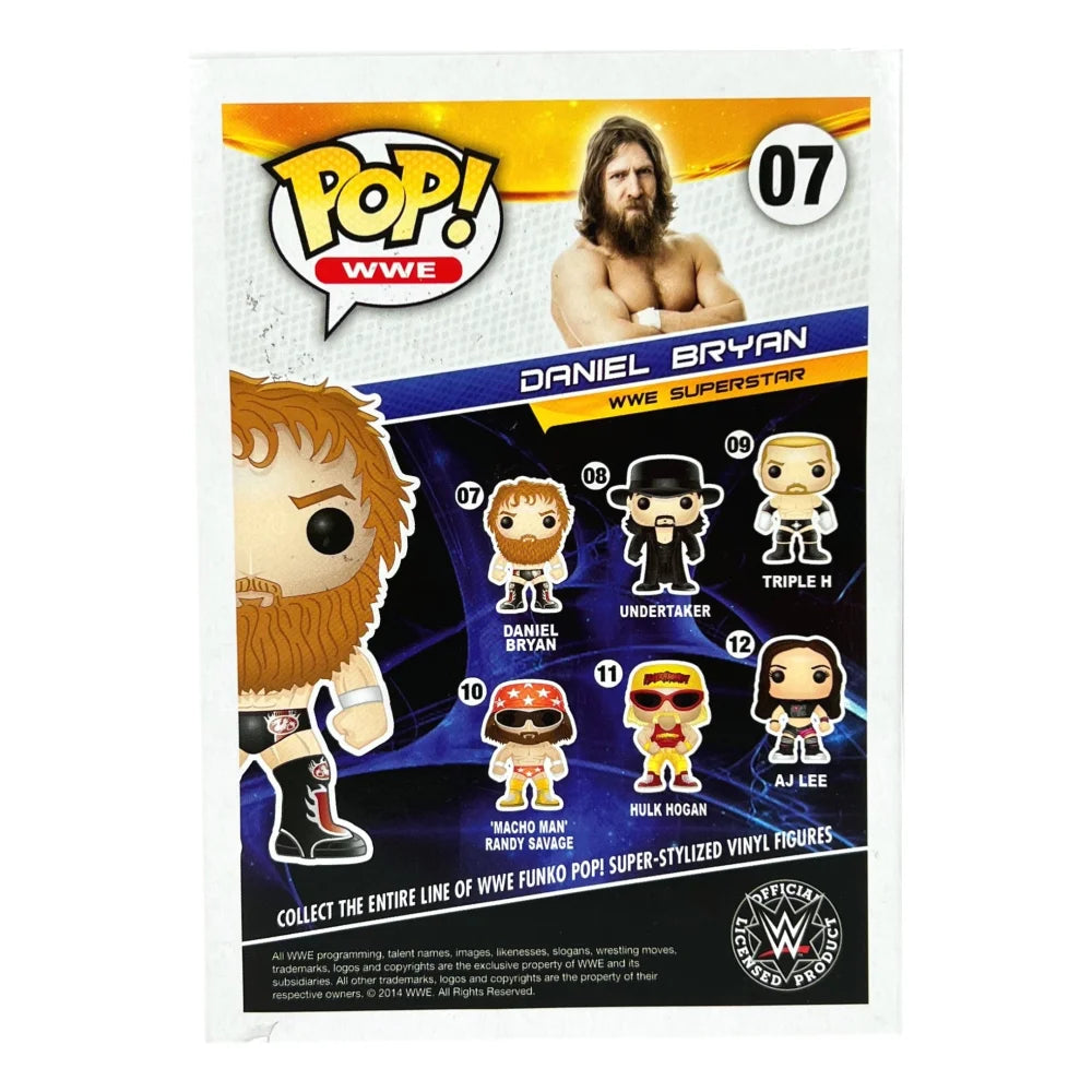 Daniel Bryan Funko Pop WWE Bryan Danielson #07 Vaulted Collectible Figure - Limited Edition, Great Condition - Perfect for WWE Fans, Collectors & Home/Office Display