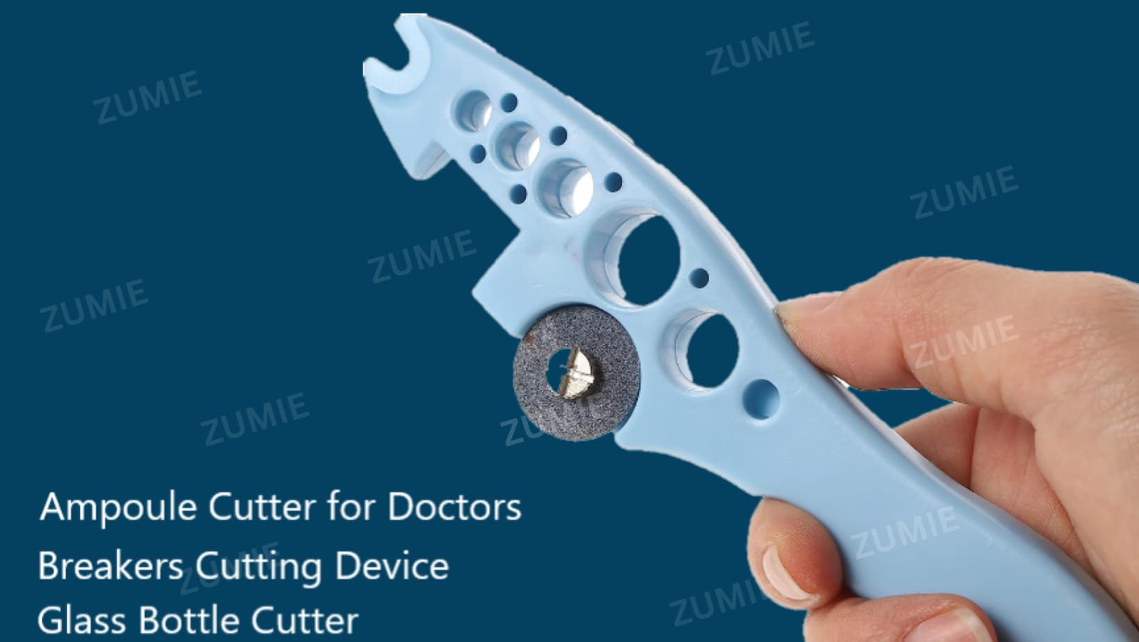 ZUMIE Ampule Breaker - Safe Ampoule Cutter with 5 Replaceable Blades for Home & Medical Use | Multi-Color Glass Vial Opener | Perfect for Nurses, Pharmacists & DIY Essential Oil Mixing (1 Pack)