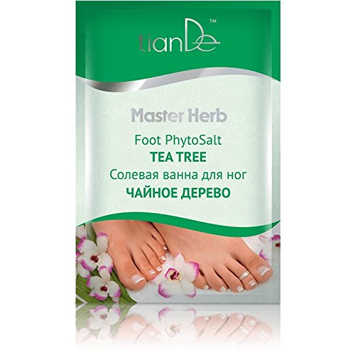 TianDe Tea Tree Foot Bath Salt 50g - Relieves Leg Fatigue & Heaviness - Perfect for Post-Workout Recovery & Spa Relaxation at Home
