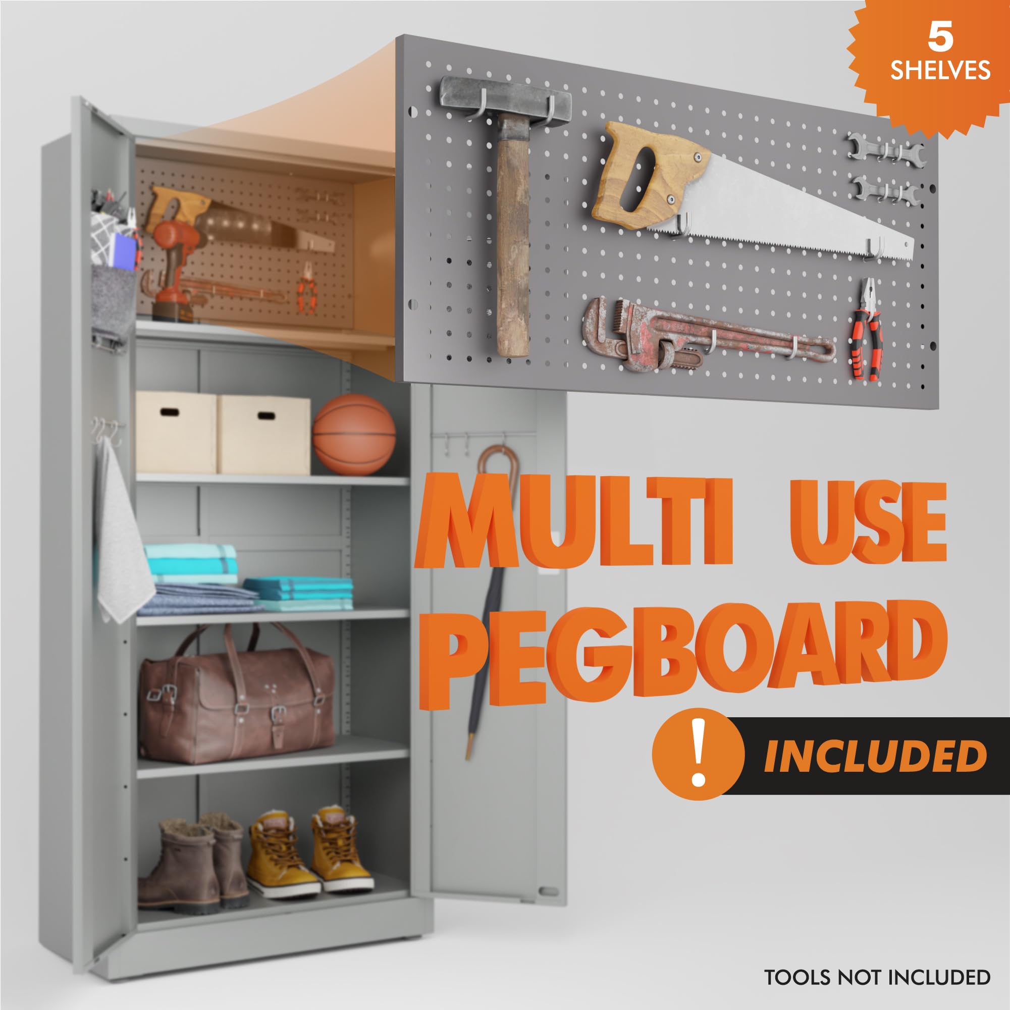 Heavy Duty Locking Metal Storage Cabinet - 71