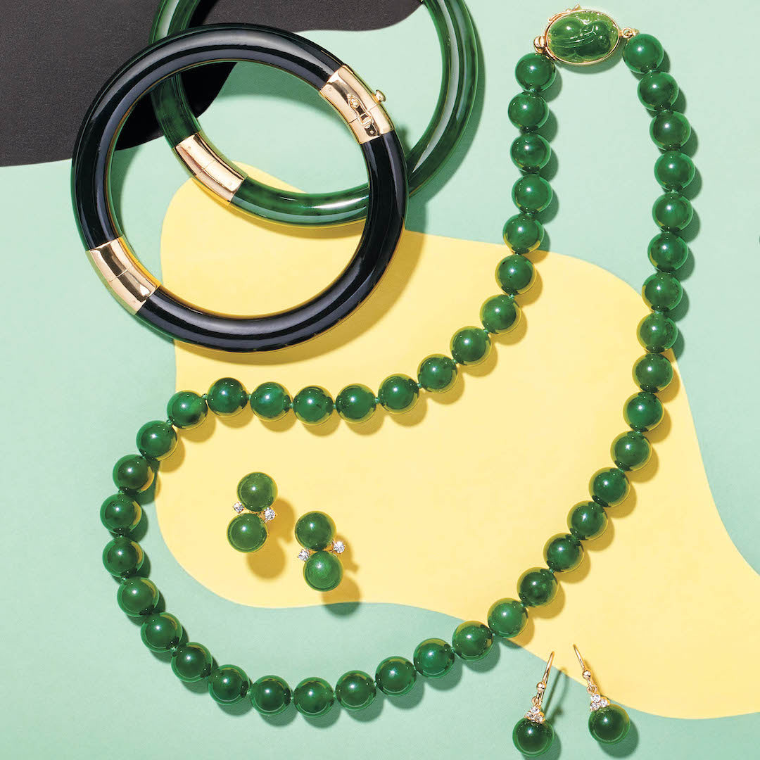 Black Jade Pacific Bangle - Elegant Handmade Jewelry for Women, Perfect for Parties, Weddings & Special Occasions