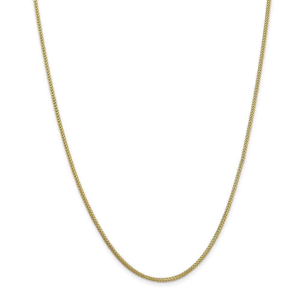 10K Solid Yellow Gold 1.3mm Franco Chain Necklace with Lobster Clasp - Durable Everyday Jewelry for Men & Women, Perfect for Gifts, Weddings, and Special Occasions