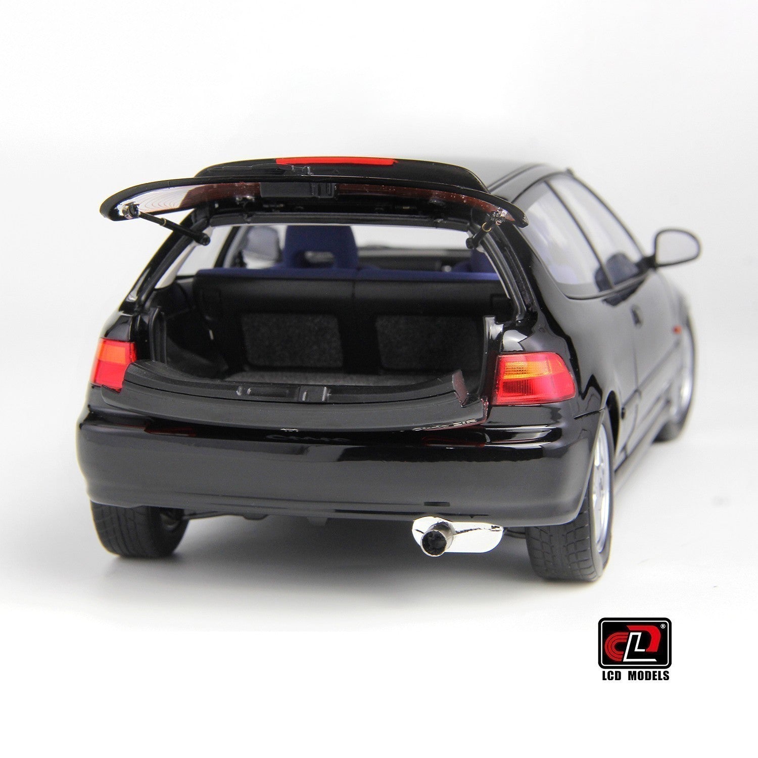 1:18 Scale Honda Civic (EG6) SiR II Black LCD Model Car - Perfect for Collectors, Diecast Enthusiasts & Home Display