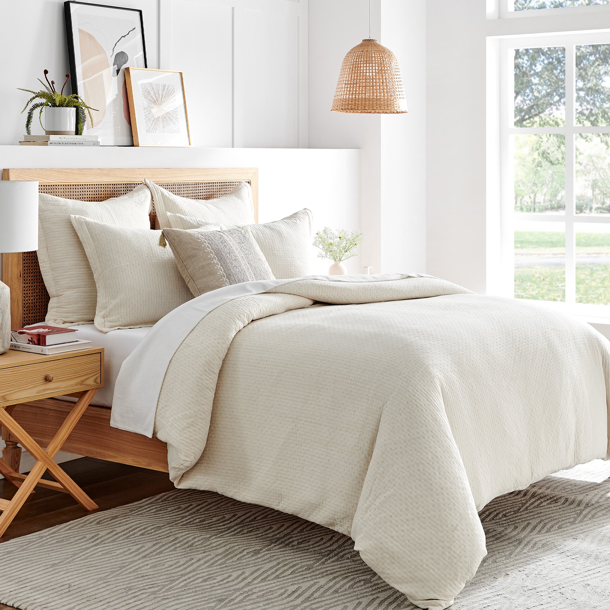 Reedeluxe Premium Muslin Comforter Set - Ultra Soft Breathable Bedding for All Seasons | Perfect for Nursery, Guest Room & Master Bedroom Decor