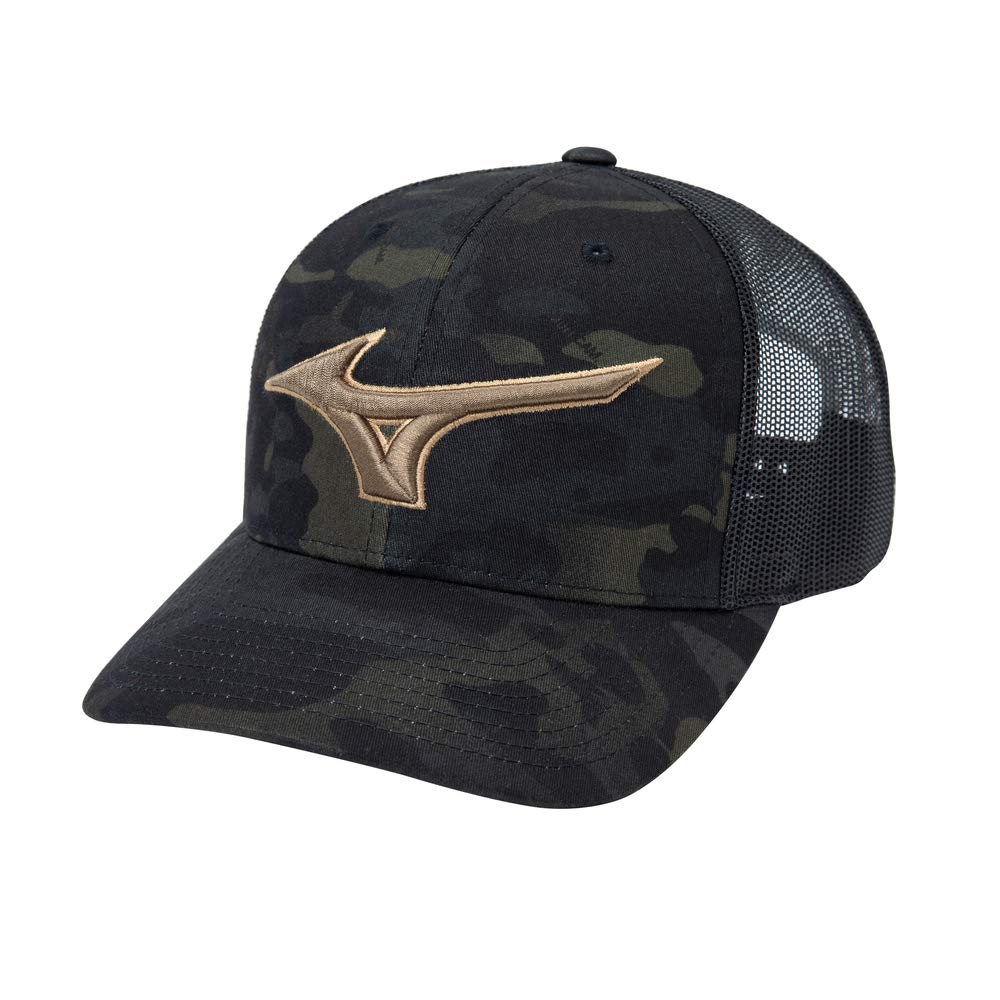 Mizuno Diamond Trucker Hat - Adjustable Snapback Cap for Men & Women - Stylish Baseball Hat for Outdoor Sports, Hiking, and Casual Wear