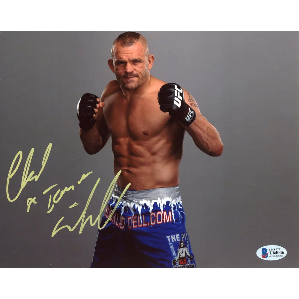 Chuck Liddell Hand Signed 8x10 Photo - Authentic UFC Fighter Autograph with BAS COA - Perfect for MMA Collectors & Sports Memorabilia Displays