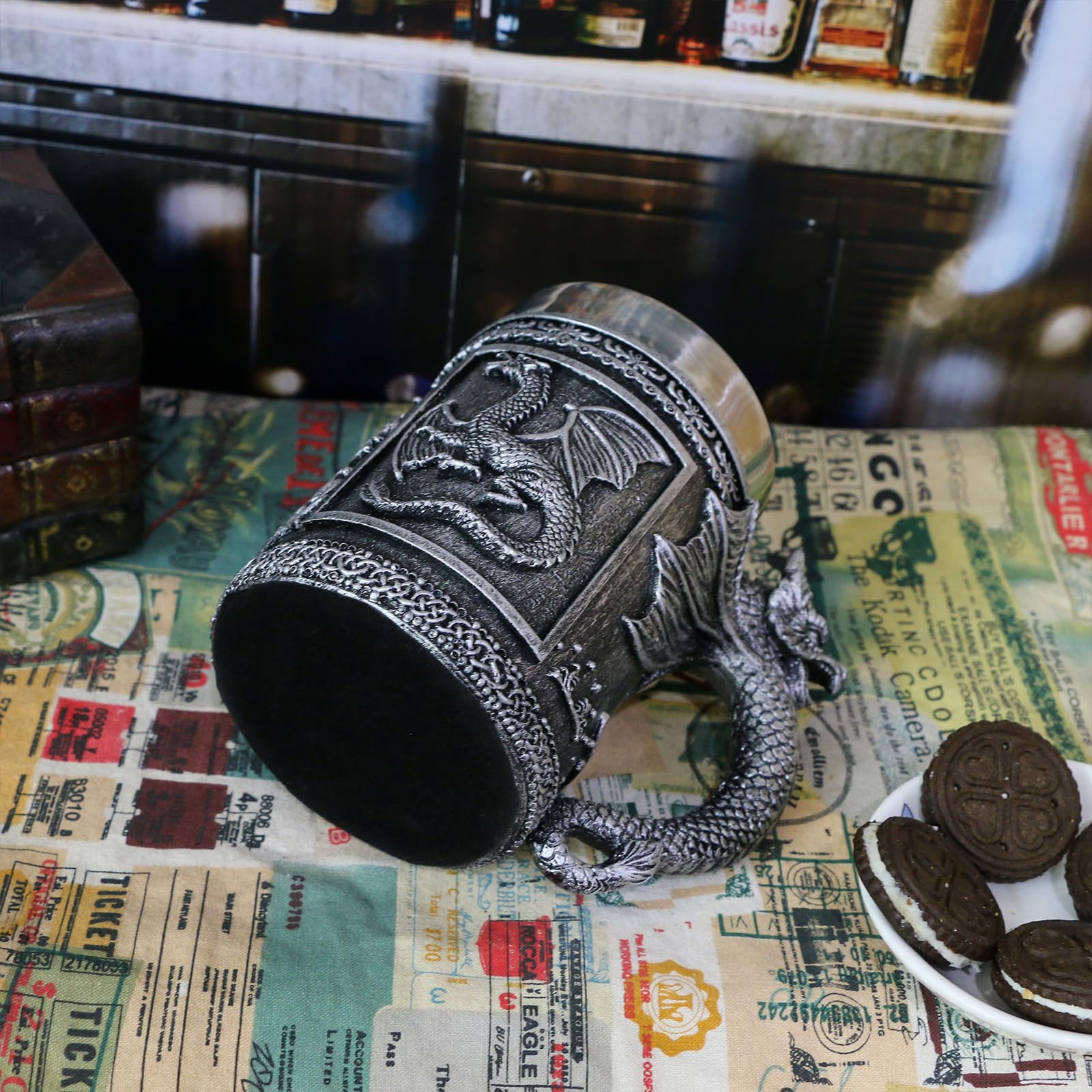 Dungeons and Dragons Stainless Steel Coffee Mug - 21oz Large Gaming Beer Tankard for D&D Fans - Perfect Gift for Men, Collectors & Lovers - Great for Game Nights, Parties & Fantasy Decor