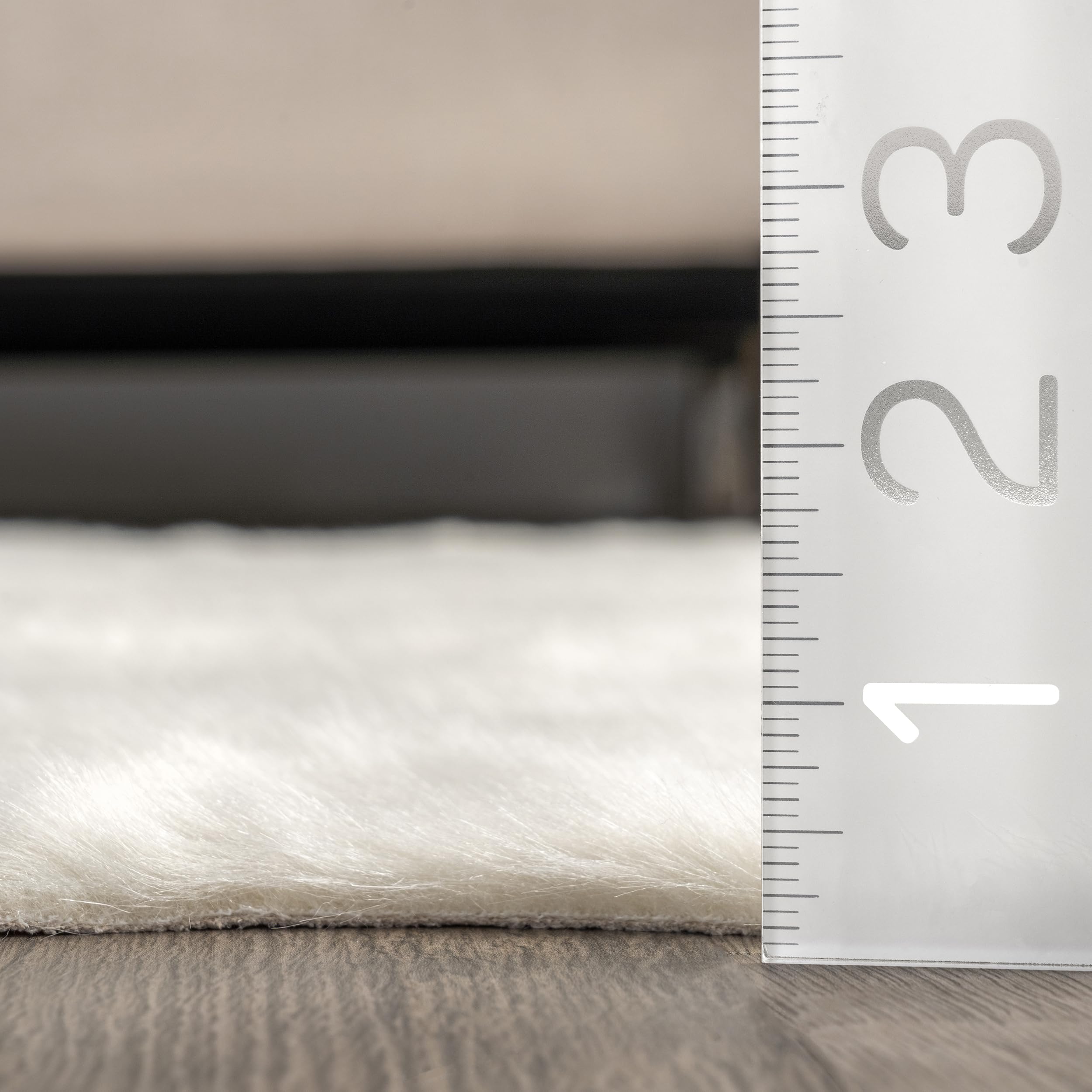 nuLOOM Marcia Machine Washable Faux Cowhide Area Rug 5x7 Feet, Off-White - Perfect for Living Room, Bedroom & Home Decor