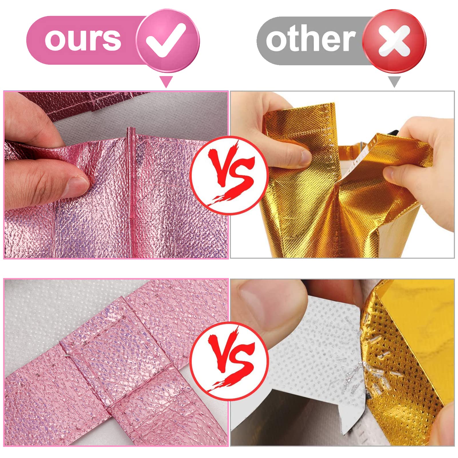 PHOGARY 12 Pack Large Pink Gift Bags with Handles - Premium Non-Woven Fabric Reusable Party Favor Bags for Birthday, Bachelorette, Wedding & Bridal Shower | Perfect for Gift Wrapping, Party Favors & Goodie Bags