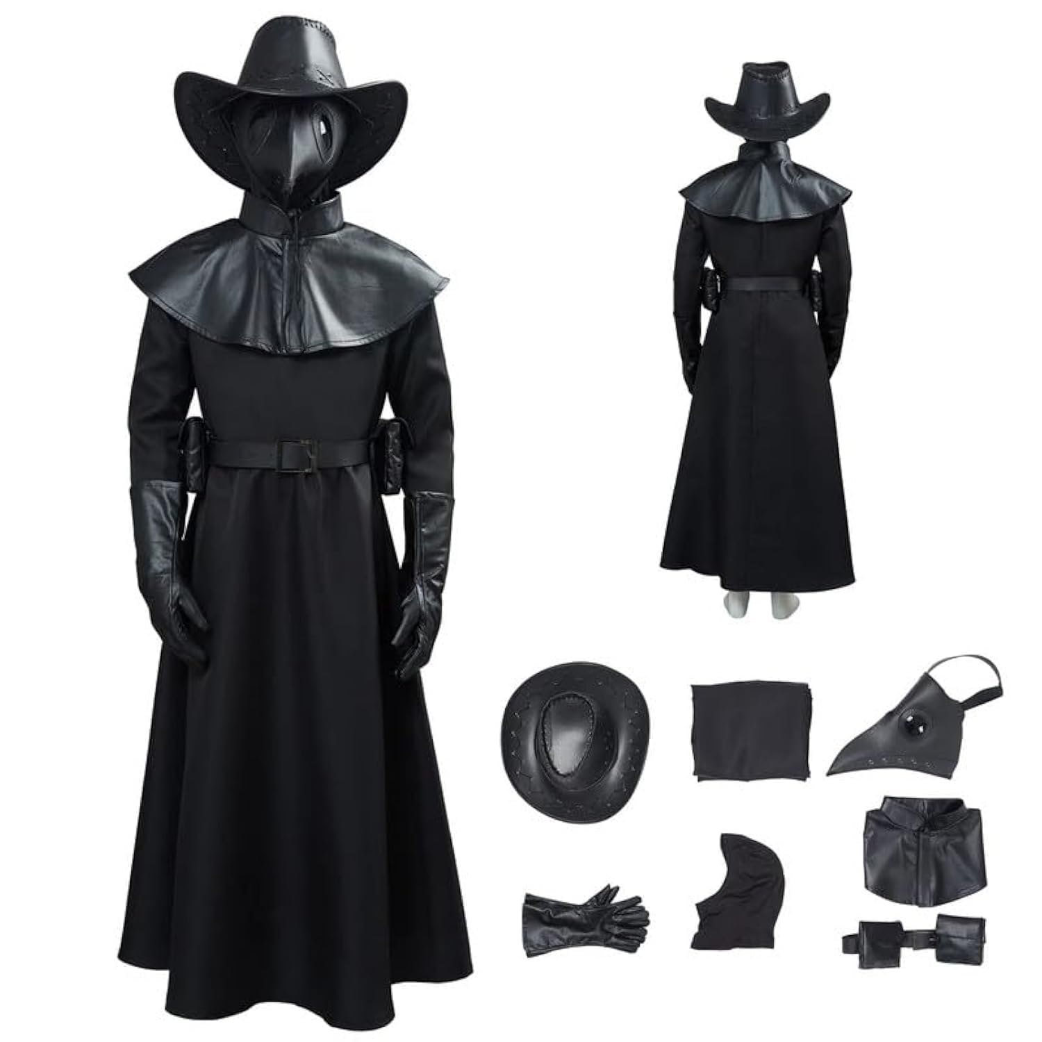 Kids Plague Doctor Costume - Halloween Cosplay Outfit for Boys & Girls - Medieval Doctor Roleplay Dress Up for Parties & Historical Events