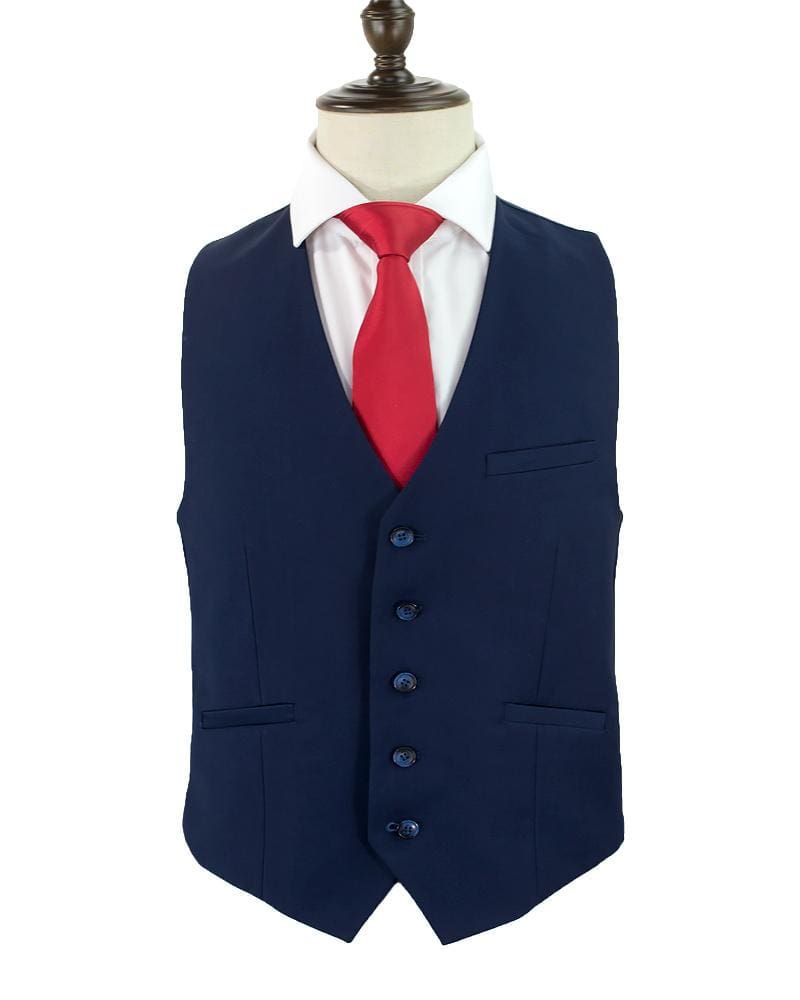 Cavani Jefferson Navy Waistcoat for Men | Slim Fit Formal Vest | Business & Wedding Attire | Perfect for Office, Prom & Special Occasions