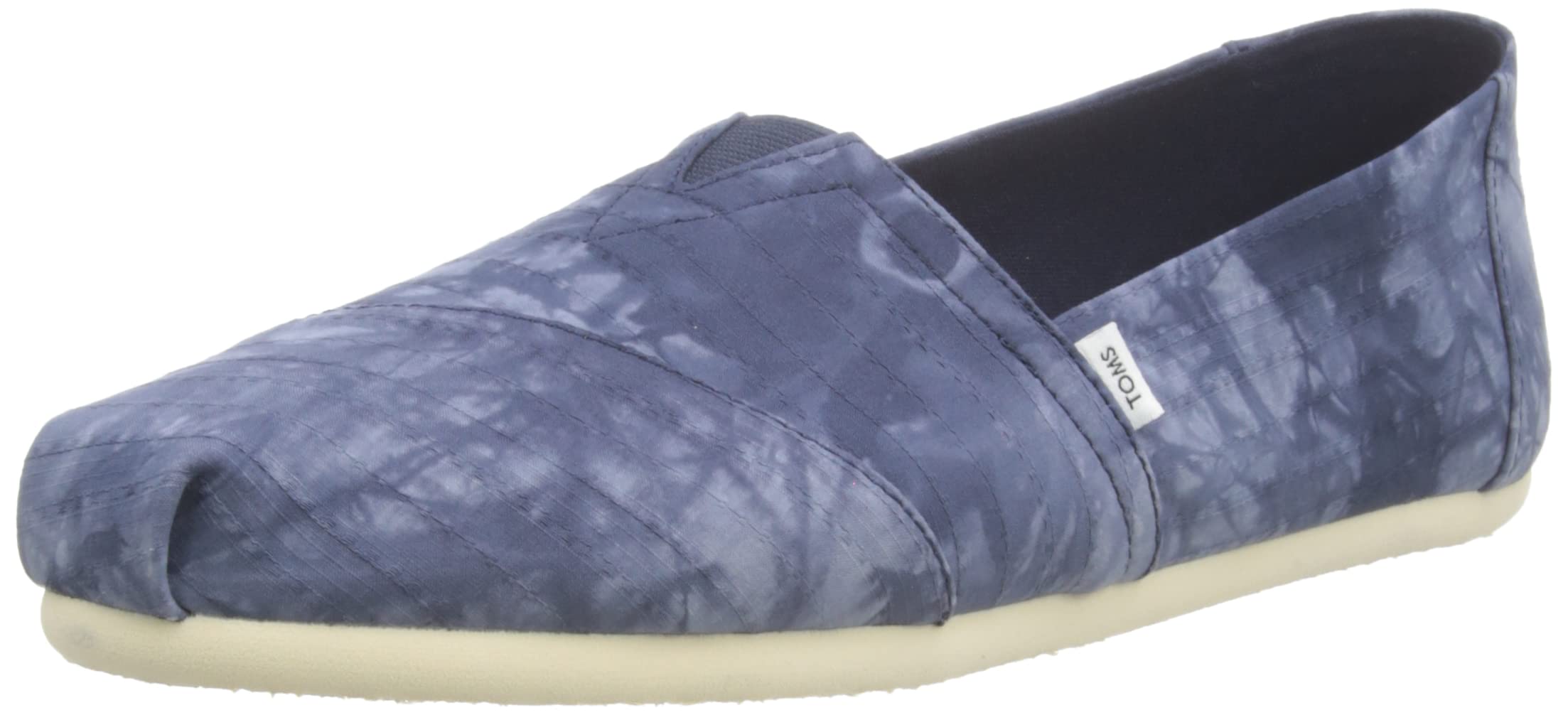 TOMS Women's Alpargata Slip-On Flats - Comfortable Casual Shoes for Women, Lightweight & Breathable - Perfect for Walking, Travel & Everyday Wear (Blue)
