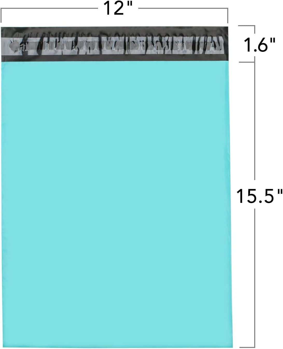 12x15.5 Inch Teal Poly Mailer Envelopes - Waterproof Shipping Bags for Ecommerce, Clothing & Online Stores - Perfect for Mailing Clothes, Jewelry & Small Packages