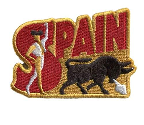 Vagabond Heart Spain Patch - Bullfighting Iron On Travel Badge | Spain Souvenir & Travel Accessories | Perfect for Backpacks, Jackets & Scrapbooking