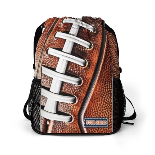 Football Drawstring Backpack 3 Upgraded Custom