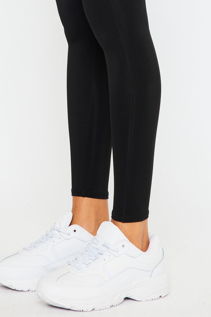 Ari Mid Rise Active Leggings for Women - High Waist Yoga Pants with Pockets - Comfortable Workout Leggings for Running, Gym & Lounge Wear