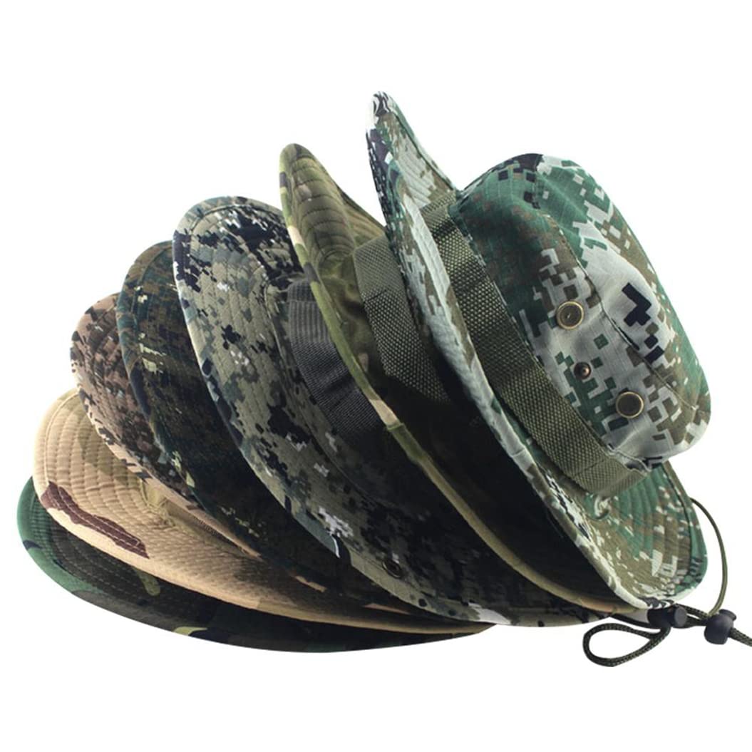 Breathable Camouflage Boonie Hat for Men & Women - Quick Dry Fishing Sun Cap with UPF Protection - Perfect for Summer Outdoor Activities, Hiking, Camping & Beach