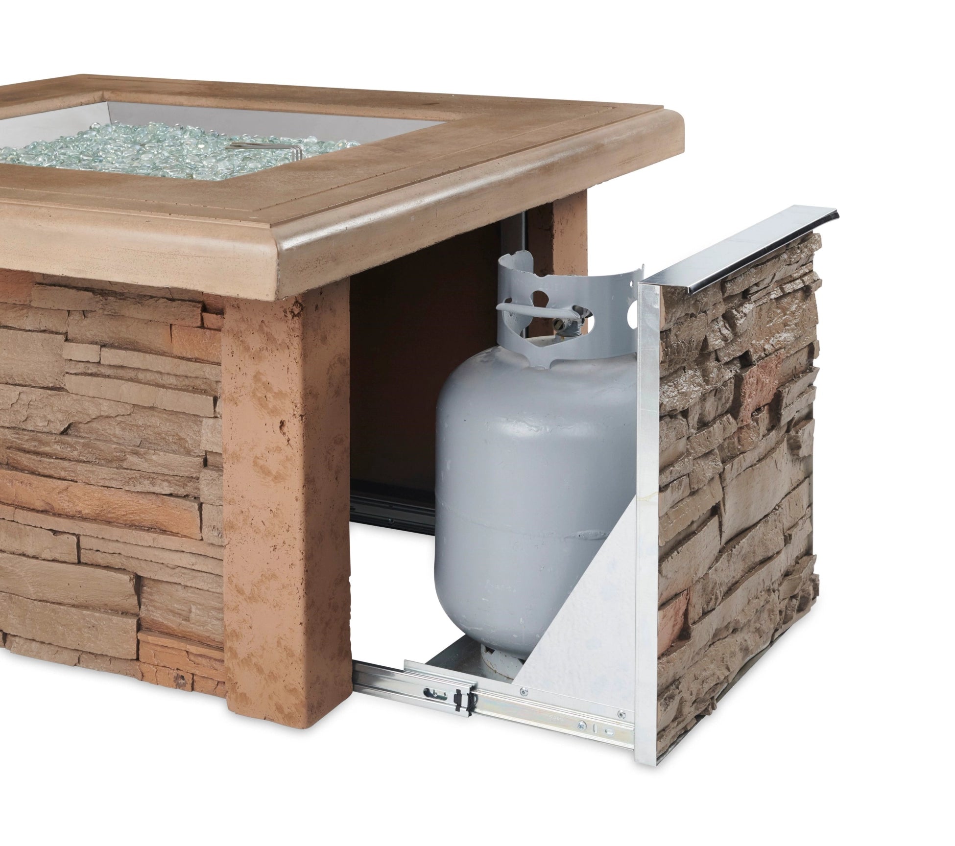 Outdoor Greatroom Company Sierra Square Gas Fire Pit Table - Patio Heater for Backyard, Deck, and Garden - Perfect for Outdoor Gatherings & Relaxation