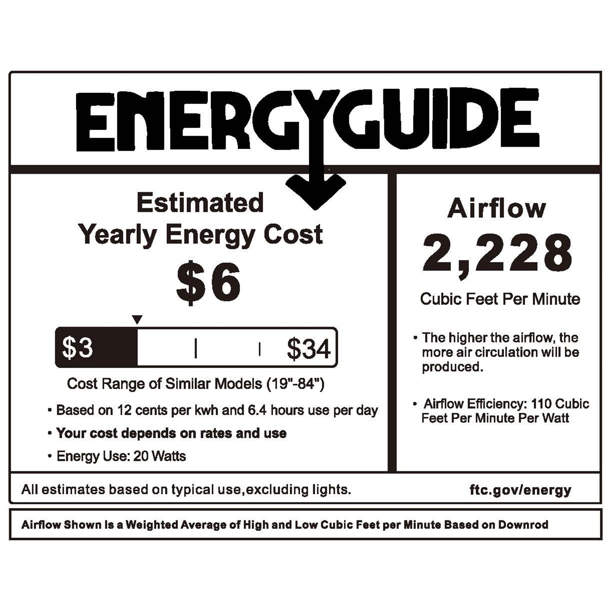 Aspen II 48 Inch Smart Ceiling Fan with LED Light & Remote Control - Indoor/Outoor Use for Bedroom, Living Room, Patio & Covered Porch