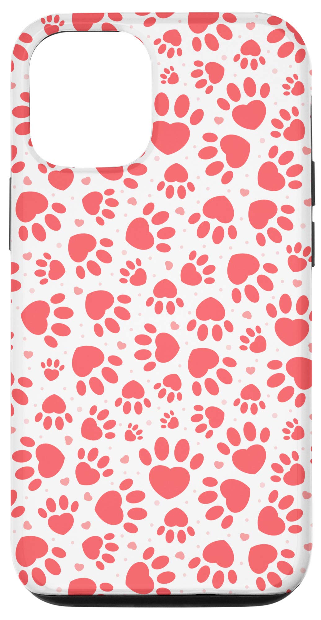 Cute Dog Paw Print iPhone 12/12 Pro Case - Shockproof Protective Cover for Women & Girls - Perfect for Pet Lovers, Daily Use & Outdoor Activities