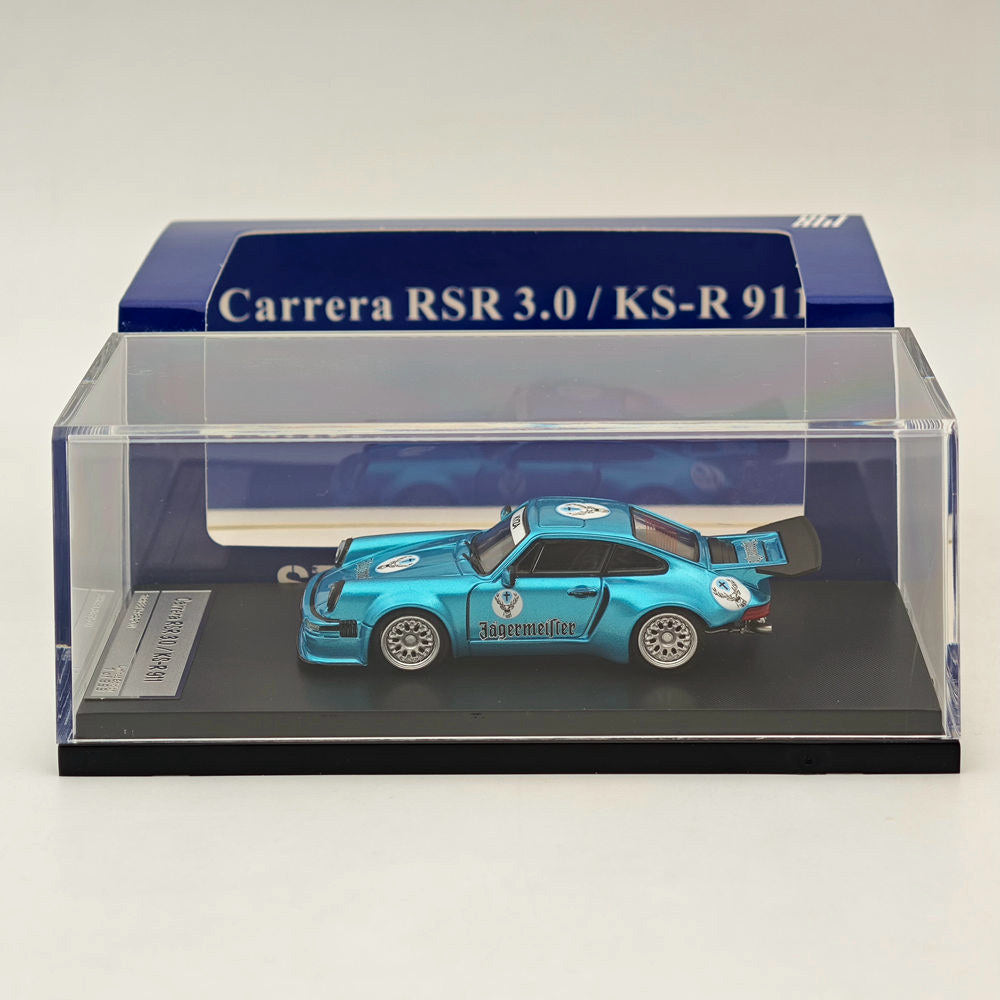 1/64 Scale Diecast Model Car - Porsche 911 Carrera RSR 3.0 Blue Collectible - KS R Series for Car Enthusiasts & Display Collection - Perfect for Home Decor, Office Display, and Gift Giving