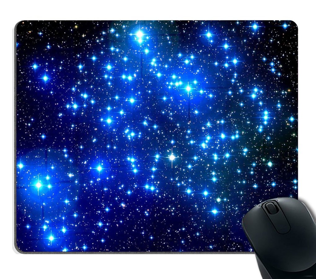 Custom Blue Galaxy Gaming Mouse Pad - Non-Slip Rubber Base, Smooth Surface for Precision Control - Perfect for PC, Laptop, Office & Esports Gaming Setup