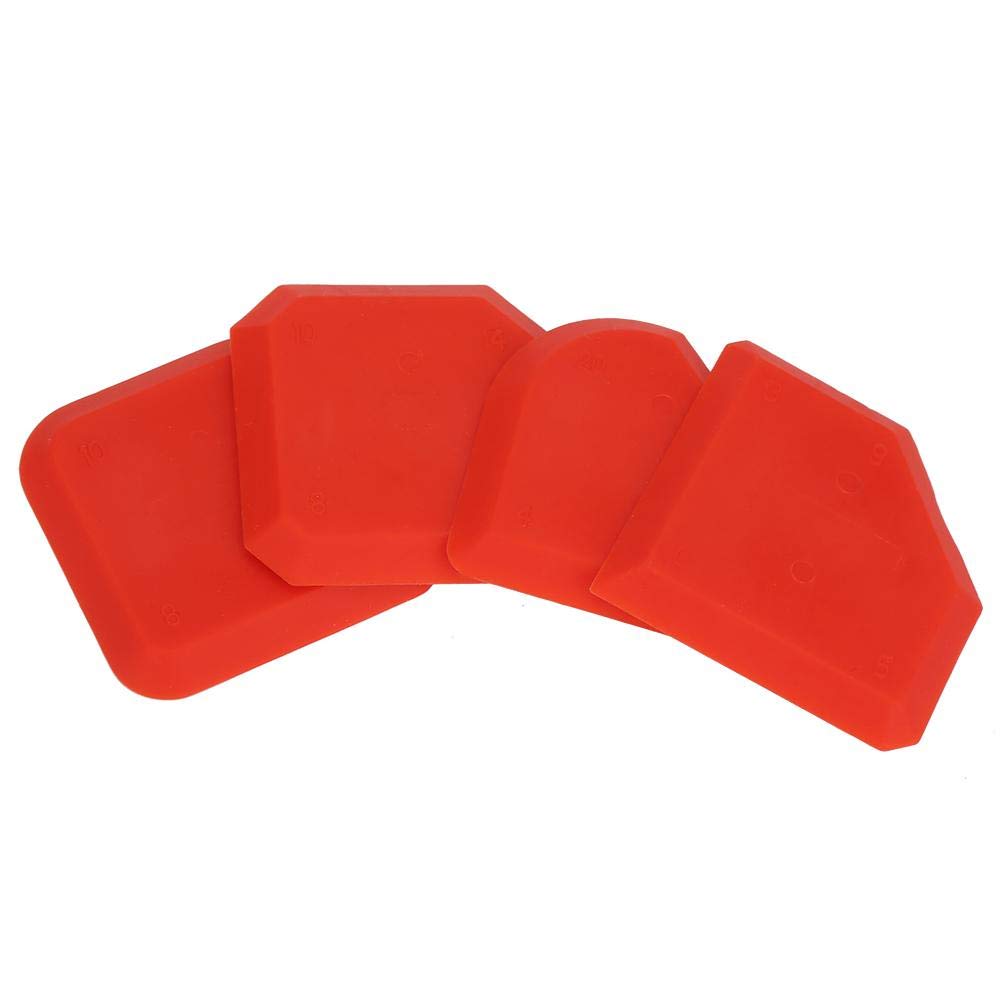 4Pcs Caulking Tool Kit - Silicone Sealant Grout Remover & Scraper Set - Professional Caulk Finishing & Removal Tools for Bathroom, Kitchen & Tile Cleaning, Sealing & DIY Home Improvement Projects