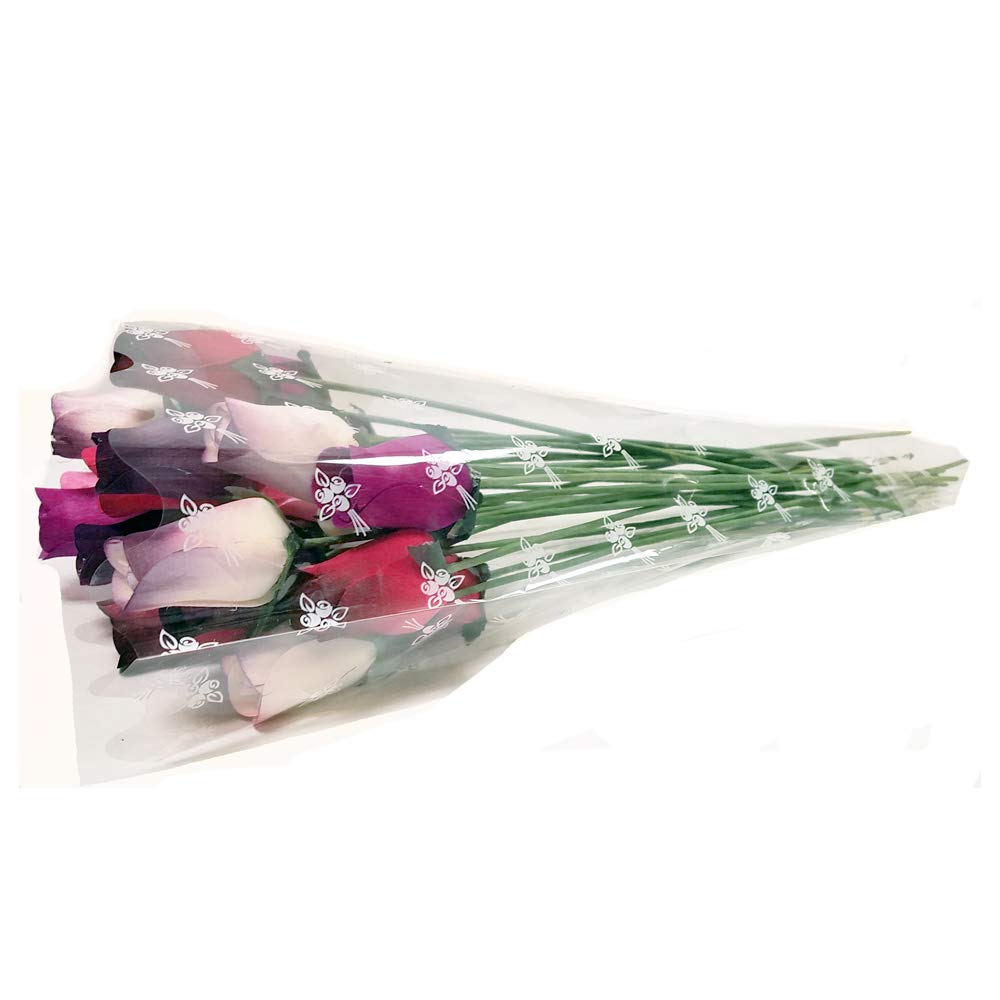 24 Realistic Wooden Roses - Berry Rose Buds for Home Decor, Wedding Centerpieces, and DIY Crafts (1091)