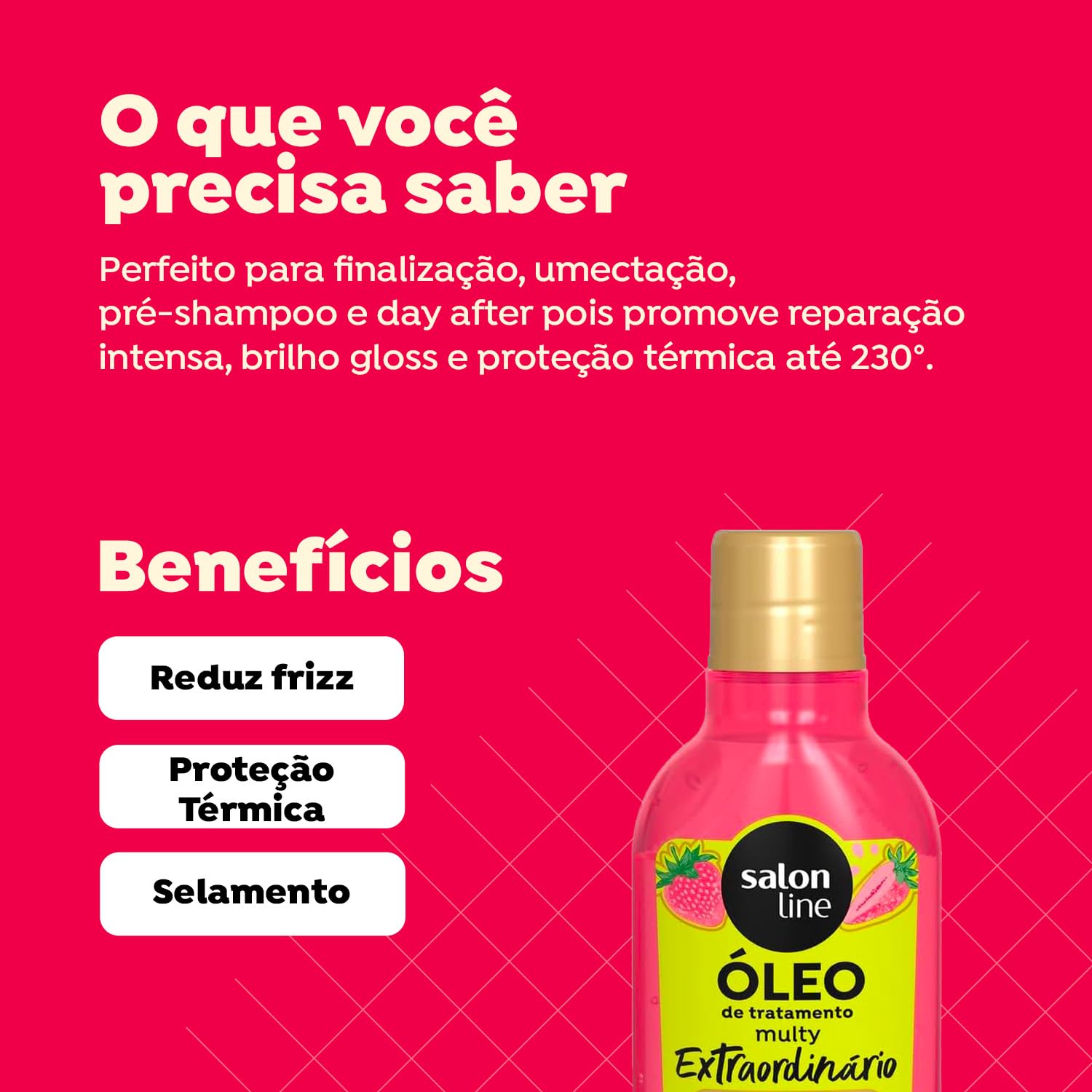 Dream Bags Oil Conditioner Strawberry 50ml - Extraordinary Hair Treatment for Dry & Damaged Hair - Salon Line Professional Care for Smooth & Shiny Hair - Perfect for Home & Salon Use