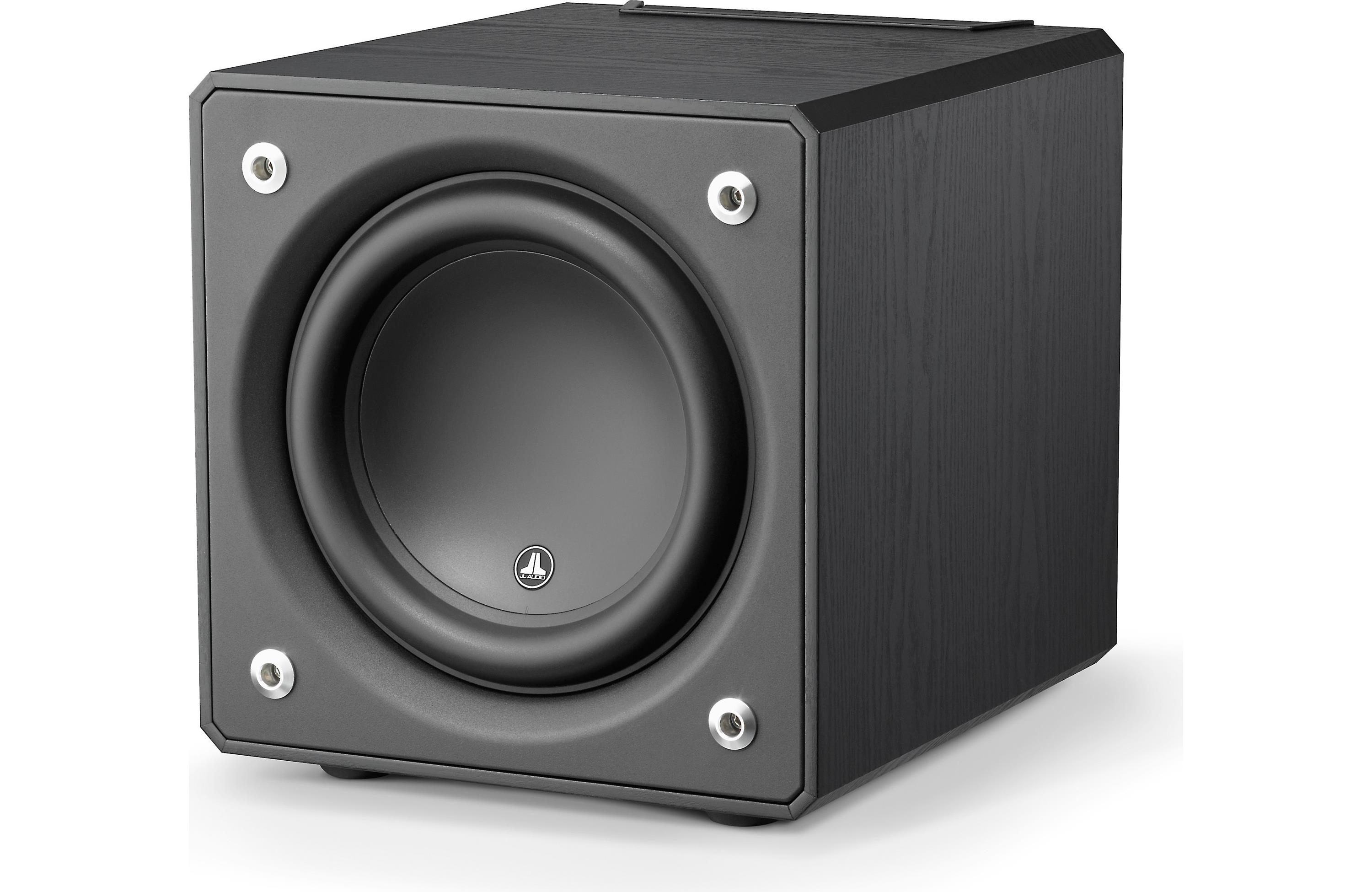 JL Audio E SUB 110 ASH 10 Inch Powered Subwoofer - High Performance Home Theater & Car Audio Bass Speaker for Movies, Music & Gaming