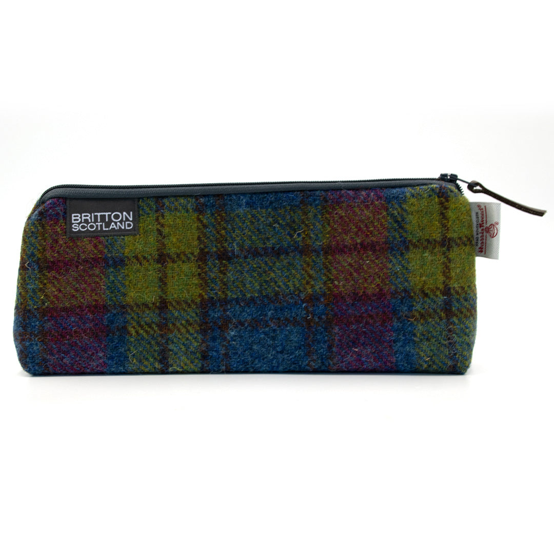 Britton Scotland Handmade Harris Tweed Large Pencil Case - Premium School & Office Stationery Organizer for Students & Professionals