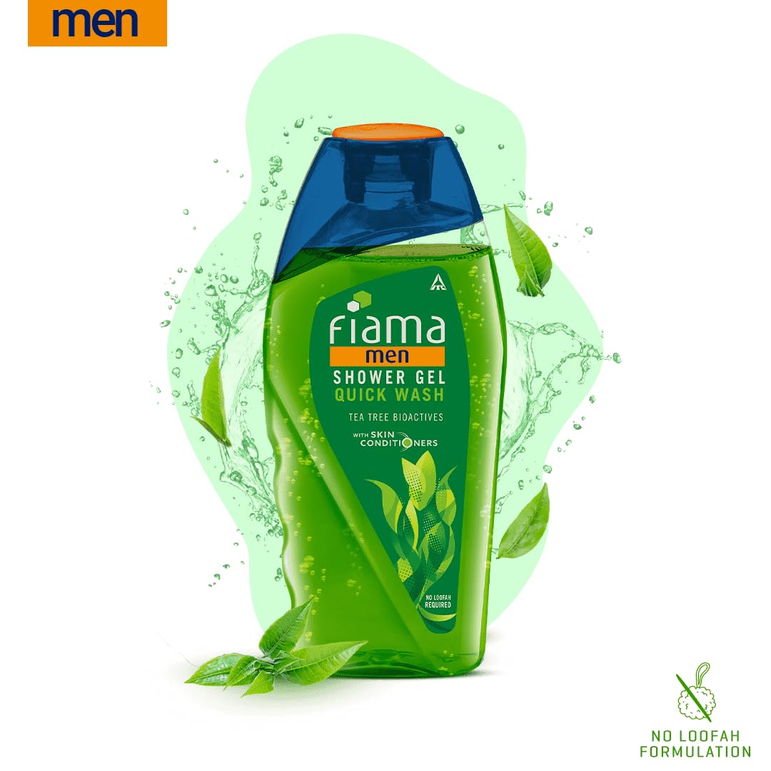 Fiama Men's Moisturizing Body Wash & Shower Gel - 250ml | Hydrating Formula with Skin Conditioners for Soft, Refreshed Skin | Ideal for Dry Skin Care | Perfect for Daily Shower & Gym Post-Workout Routine