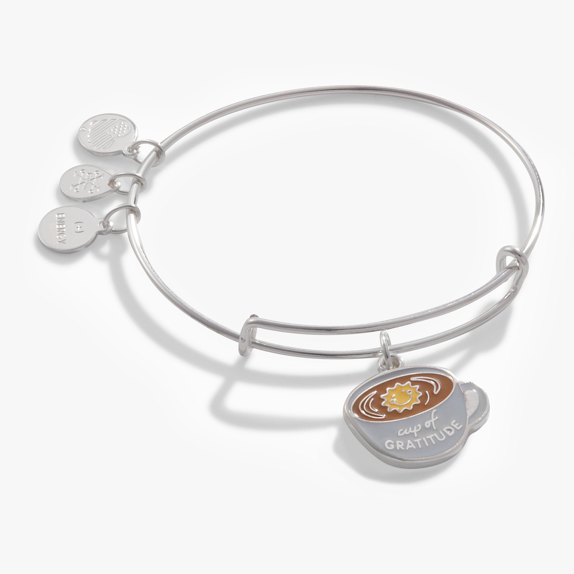 Gratitude Charm Bangle Bracelet - Inspirational Jewelry for Women - Perfect for Daily Wear, Gifts & Special Occasions