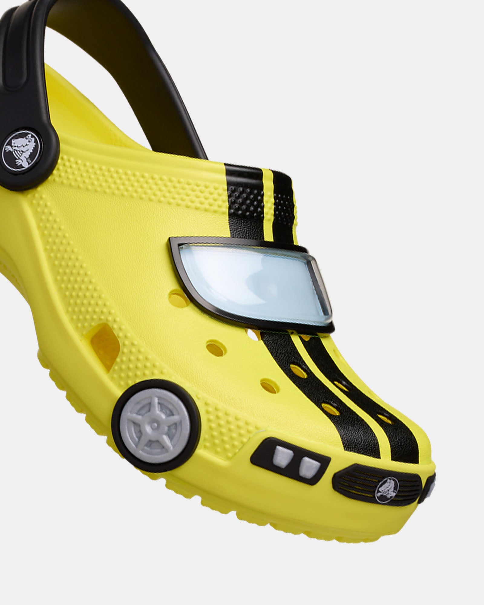 Classic Clog Race Car Youth Shoes in Cyber Yellow - Comfortable Slip-On Sneakers for Kids' Outdoor Play & Casual Wear