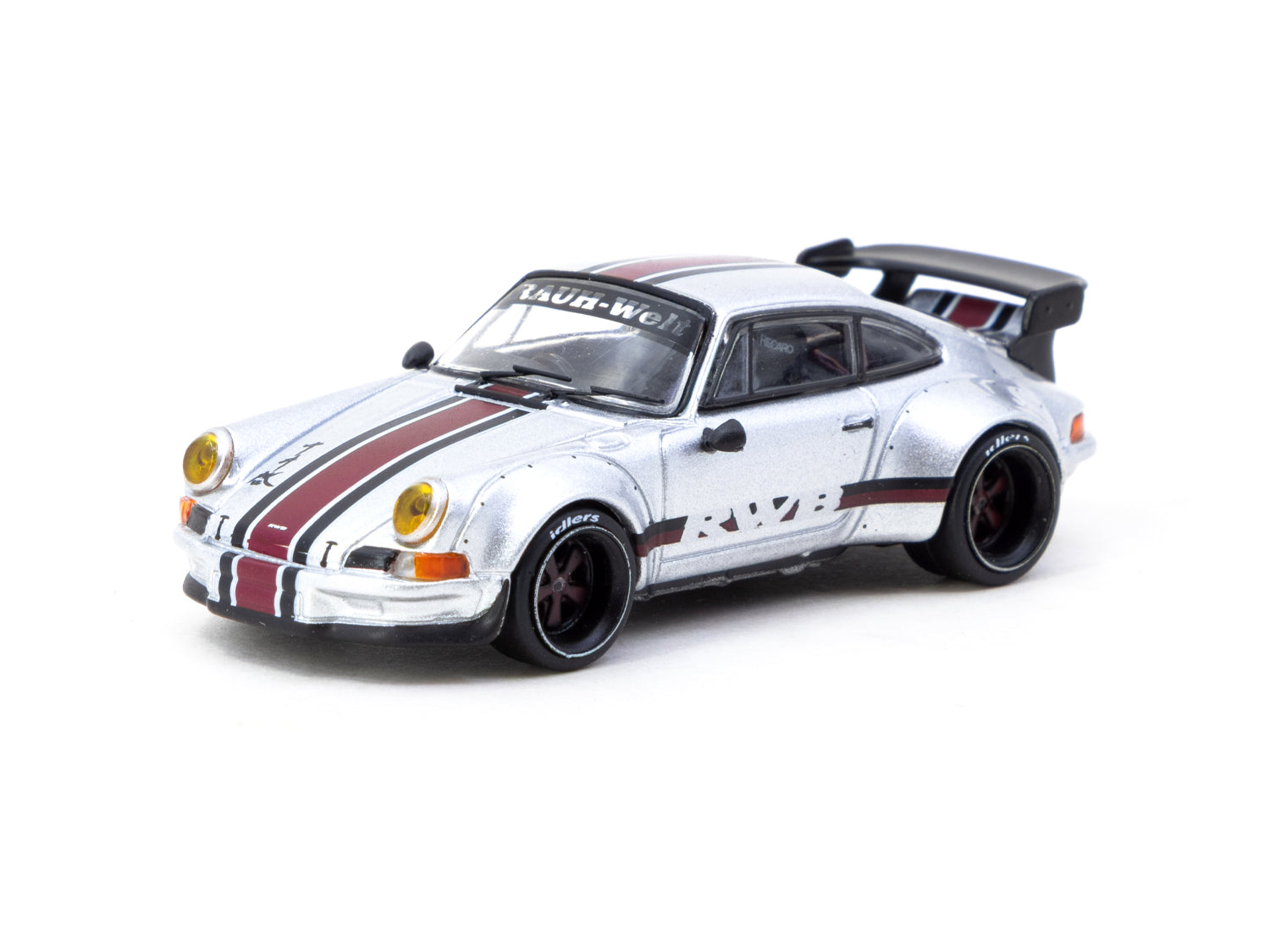 Tarmac Works 1/64 RWB Backdate Silver Diecast Model Car - Stance Garage 2025 Special Edition Collectible Toy for Adults | Perfect for Display, Racing Collection & Car Enthusiast Gifts