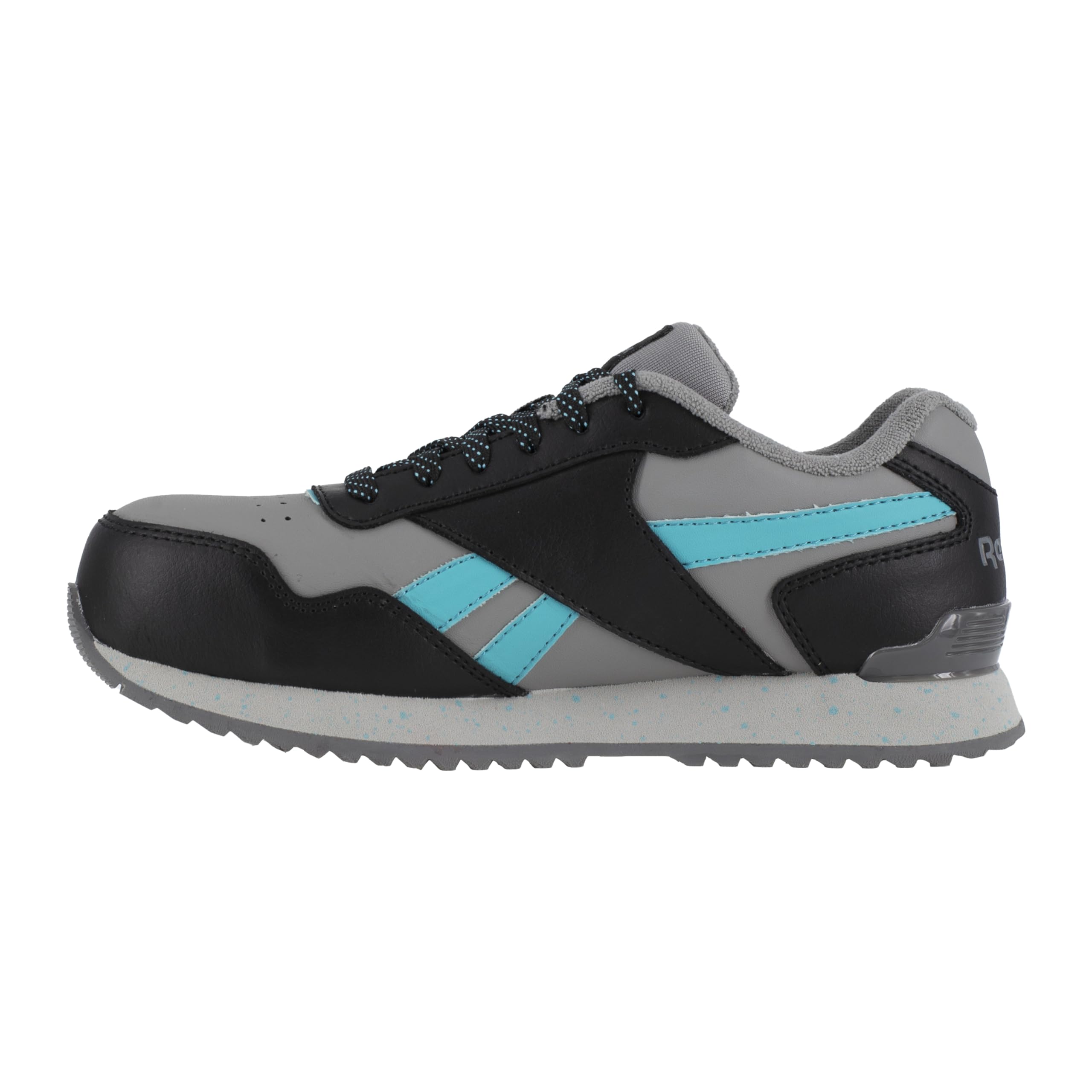 Reebok Women's Rb982 Harman Composite Toe Classic Work Sneaker - Grey & Teal Safety Shoes for Women | Slip-Resistant, Lightweight & Comfortable for Construction, Warehouse & Industrial Work