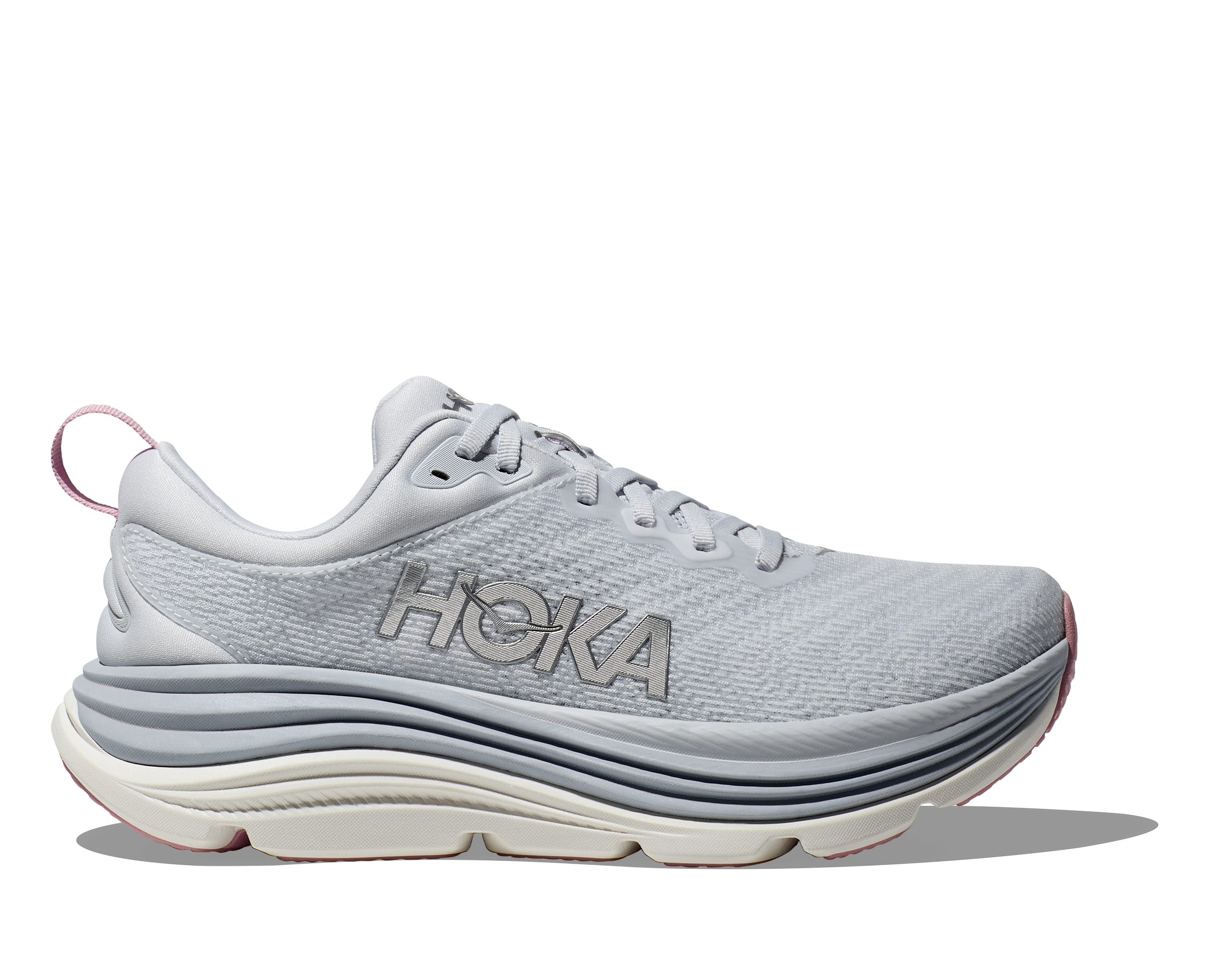 Women's HOKA Gaviota 5 Running Shoes - Lightweight Stability Sneakers for Walking & Jogging (Sea Ice/Pink Twilight) | Perfect for Road Running, Gym Workouts & Everyday Comfort