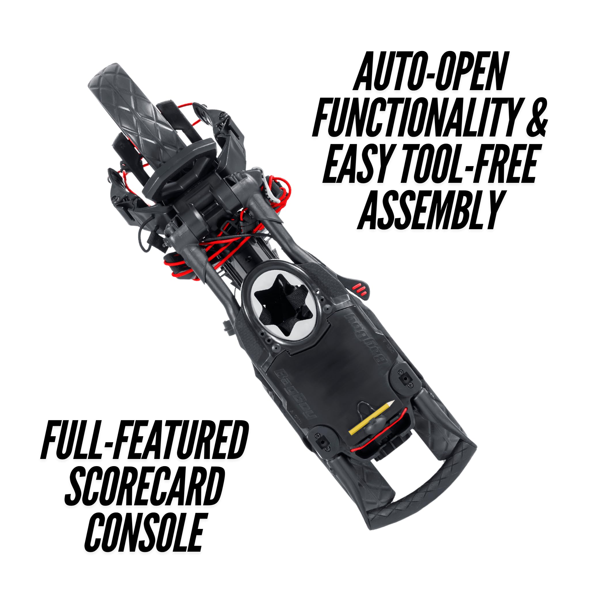 Bag Boy Slimfold Push Cart - Lightweight & Compact Golf Push Cart for Easy Transport | Perfect for Golfers on the Go