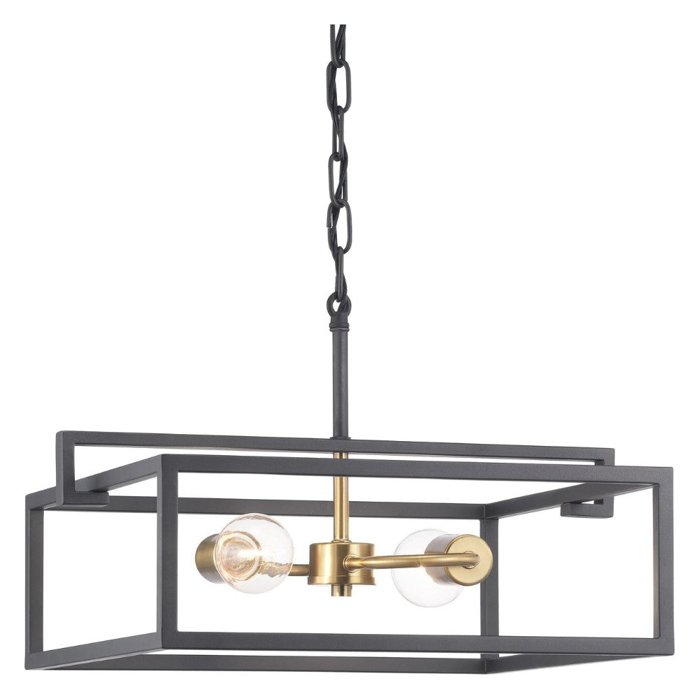 Draper 2-Light Semi-Flush Mount Ceiling Light Fixture - Modern Indoor Lighting for Bedroom, Living Room, Dining Room & Hallway