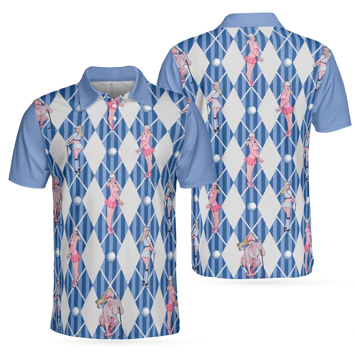 Funny Golf Shirts for Men - Sporty Short Sleeve Polo with Cool Design - Perfect for Golf Outings, Casual Wear & Funny Gift Ideas
