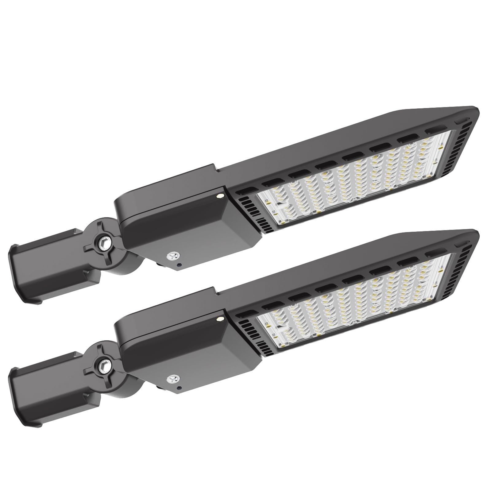 300W LED Parking Lot Lights Outdoor - 39000Lm Shoebox Pole Mount Lights with Slip Fitter, IP65 Waterproof, 5000K Daylight White - Dusk to Dawn Photocell Sensor - ETL Listed (2 Pack) - Perfect for Stadiums, Roadways, Streets, Parking Lots and Commercial Outdoor Areas