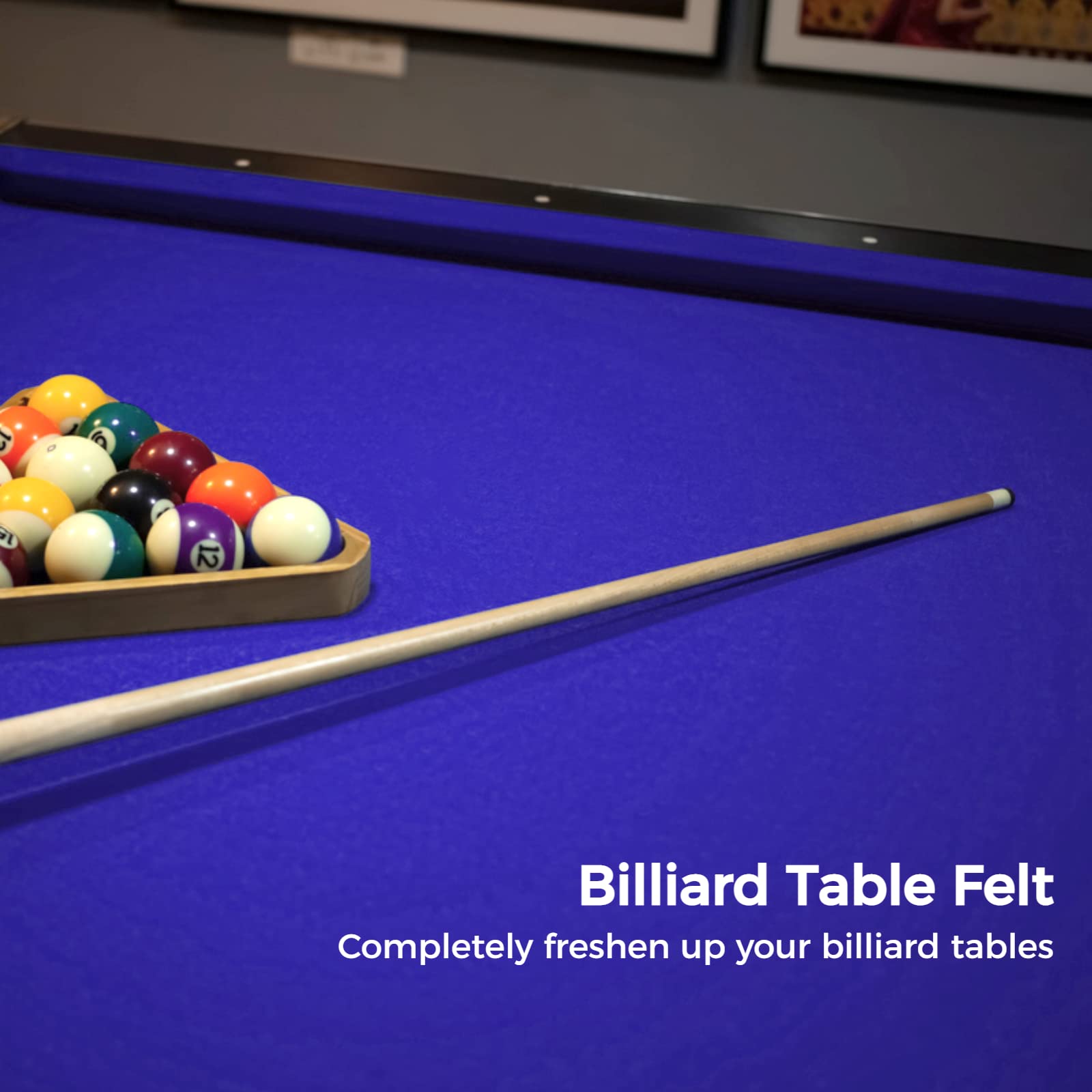 Premium 8.5ft Billiard Table Felt Cloth with 6 Strips - Durable Pool Table Cover for 8ft Indoor Tables - Perfect for Home Game Rooms, Bars, and Professional Tournaments