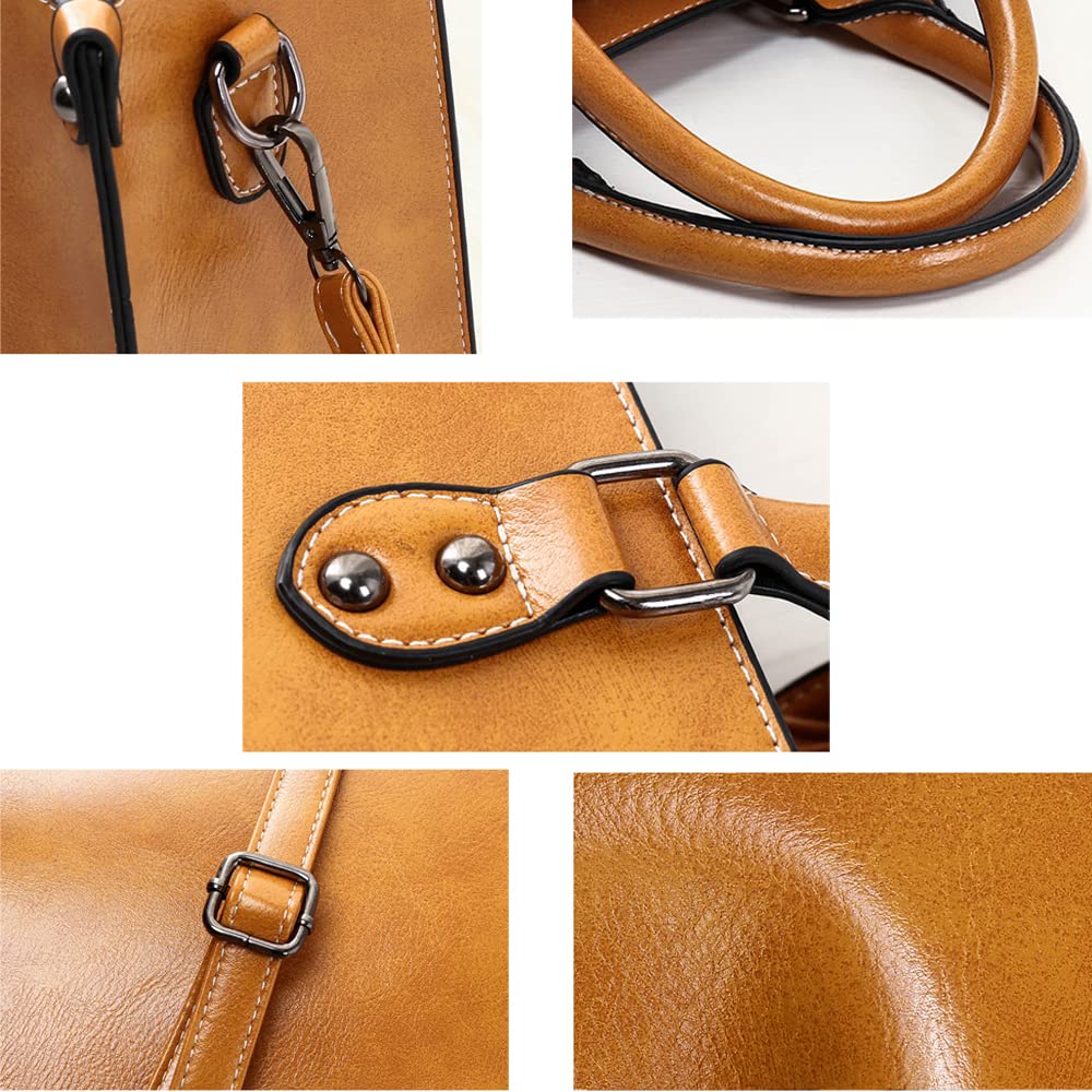 Stylish Leather Tote Bags for Women - Designer Top Handle Shoulder & Crossbody Messenger Bag for Office, Work & Travel | Perfect for Business, Commuting & Daily Use