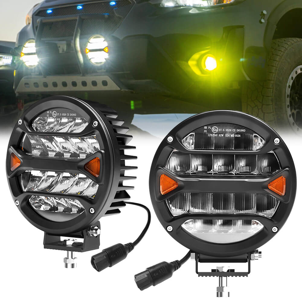 240W 7-Inch 24000LM Offroad LED Light Bar for Jeep, Truck, SUV, Pickup - High-Intensity Driving Lights for Bumper, Roof, or Grill Mounting - Perfect for Off-Roading, Night Driving, and Adventure
