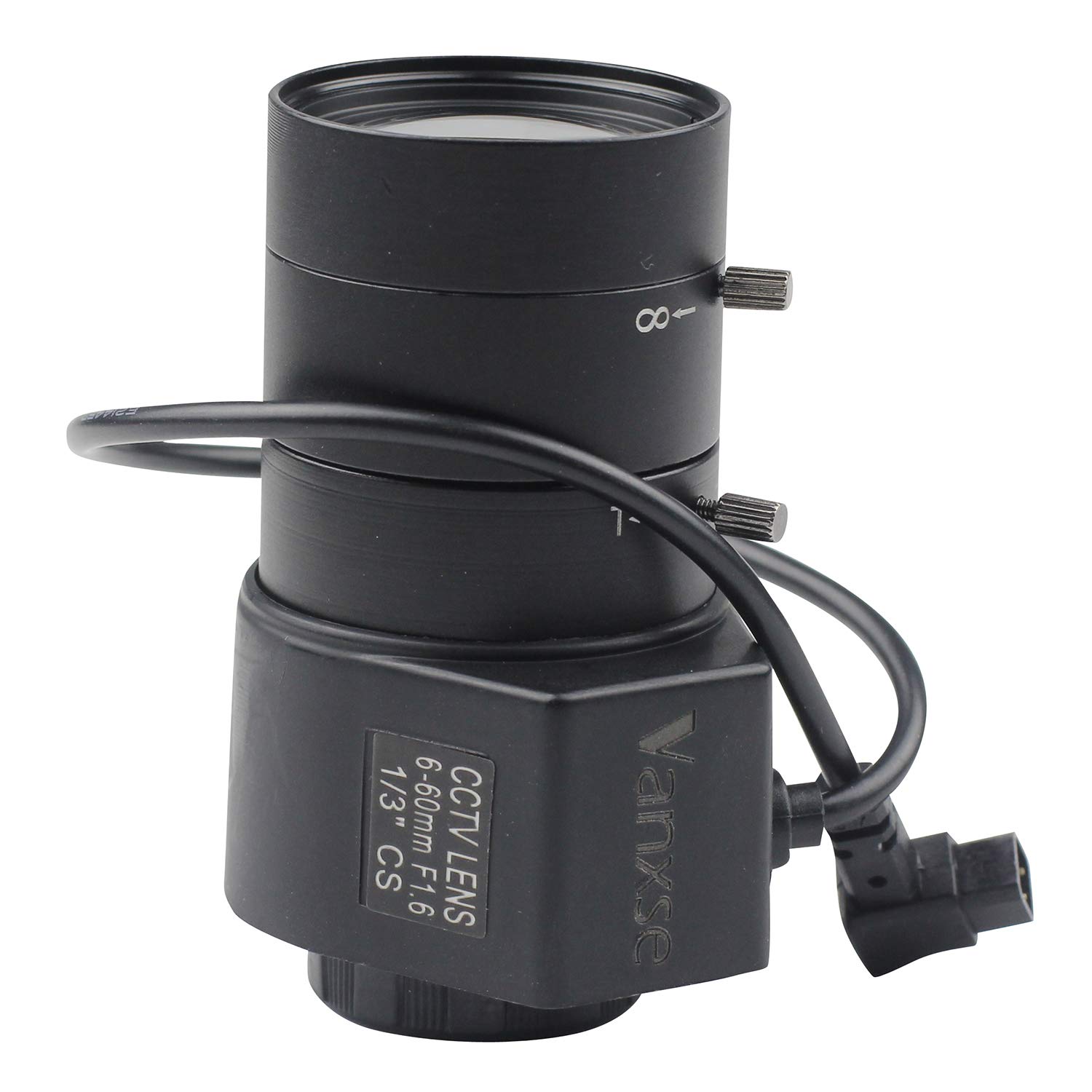 Varifocal Lens 6-60mm F1.6 for CCTV Security Camera - CS Mount DC Drive Auto Iris Compatible with 1/3 Inch Box, IP & SDI Cameras - Ideal for Home Security, Business Surveillance & Outdoor Monitoring