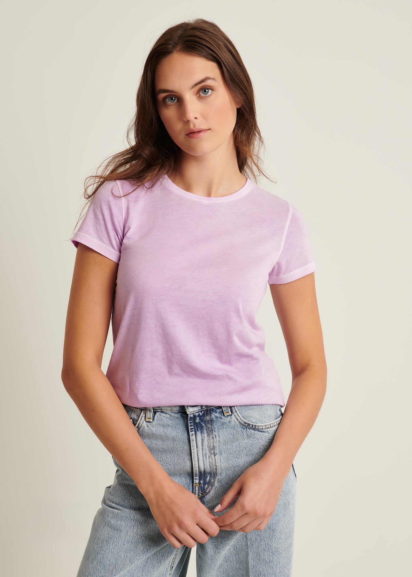 Premium Pima Cotton Short Sleeve Reverse Spray Crew Neck T-Shirt - Soft & Breathable Men's Casual Tee for Everyday Wear, Gym, and Outdoor Activities