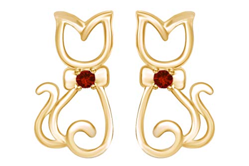 Yellow Gold Over : Simulated Garnet