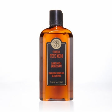 Erbario Toscano Black Pepper Shower Gel & Bath Foam 250ml - Invigorating Body Wash for Men & Women - Perfect for Morning Refreshment & Spa-Like Relaxation